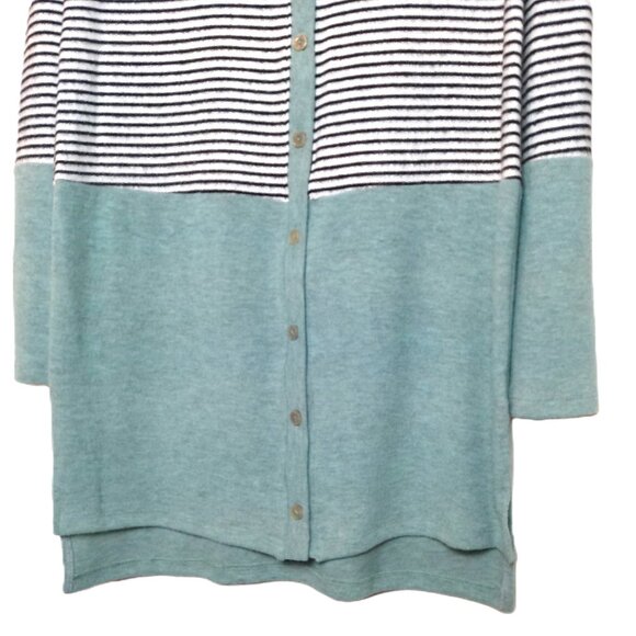 Cardigan MEDIUM Long Sleeve Knit Lightweight button-down top Sweater summer - Picture 10 of 10